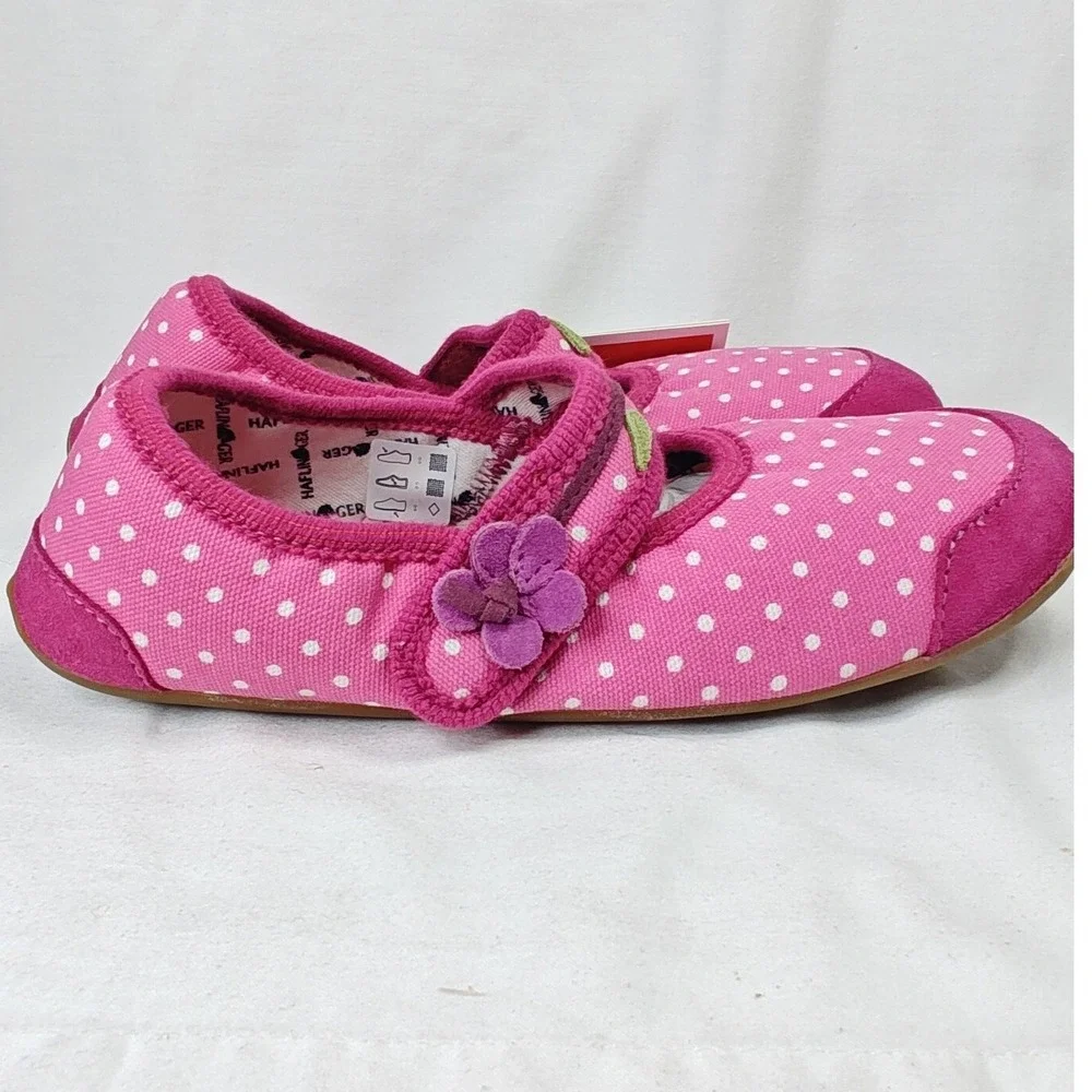 Haflinger Everest Veilchen Slipper House Shoes Pink Polka Dot Mary Jane Size 35